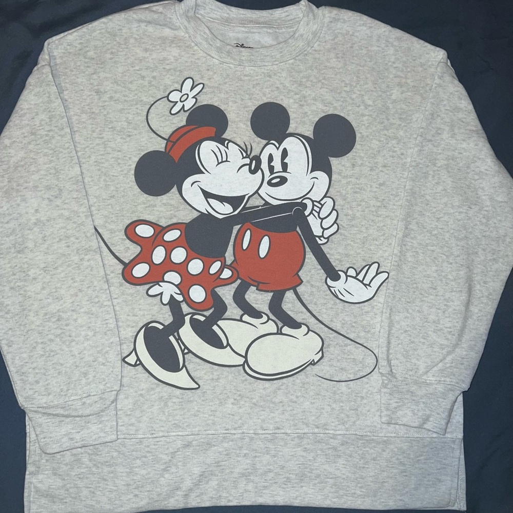 Mickey And Minnie Oversize Crewneck Sweater